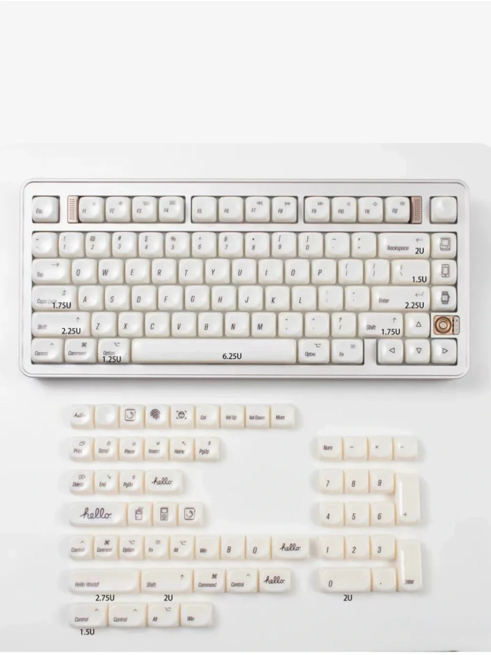 Retro-Style Off white MAC Keycaps